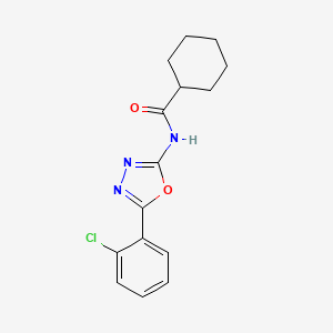 N-(5-(2-chlorophenyl)-1,3,4-oxadiazol-2-yl)cyclohexanecarboxamide