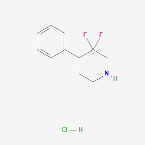 molecular formula C11H14ClF2N B2517630 3,3-二氟-4-苯基哌啶盐酸盐 CAS No. 1334417-79-6