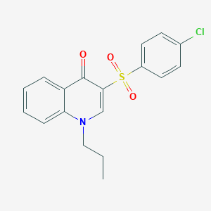 3-((4-chlorophenyl)sulfonyl)-1-propylquinolin-4(1H)-one
