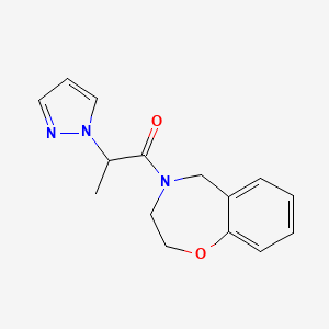 1-(2,3-dihydrobenzo[f][1,4]oxazepin-4(5H)-yl)-2-(1H-pyrazol-1-yl)propan-1-one