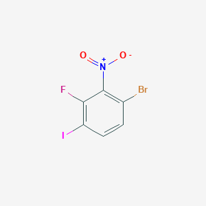 molecular formula C6H2BrFINO2 B2517655 1-Bromo-3-fluoro-4-iodo-2-nitrobenzene CAS No. 1805552-21-9