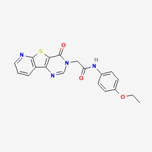 molecular formula C19H16N4O3S B2517656 N-(4-ethoxyphenyl)-2-(4-oxopyrido[3',2':4,5]thieno[3,2-d]pyrimidin-3(4H)-yl)acetamide CAS No. 1185035-83-9