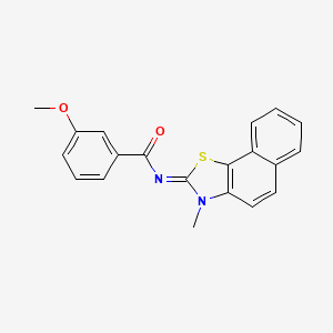 molecular formula C20H16N2O2S B2517661 (E)-3-甲氧基-N-(3-甲基萘并[2,1-d]噻唑-2(3H)-亚甲基)苯甲酰胺 CAS No. 441290-81-9
