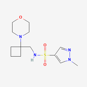 1-Methyl-N-[(1-morpholin-4-ylcyclobutyl)methyl]pyrazole-4-sulfonamide