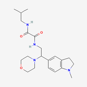 molecular formula C21H32N4O3 B2517663 N1-isobutyl-N2-(2-(1-methylindolin-5-yl)-2-morpholinoethyl)oxalamide CAS No. 921924-62-1