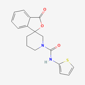 molecular formula C17H16N2O3S B2517679 3-oxo-N-(thiophen-2-yl)-3H-spiro[isobenzofuran-1,3'-piperidine]-1'-carboxamide CAS No. 1797280-78-4