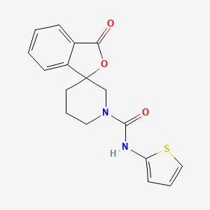 molecular formula C17H16N2O3S B2517679 3-oxo-N-(thiophen-2-yl)-3H-spiro[2-benzofuran-1,3'-piperidine]-1'-carboxamide CAS No. 1797280-78-4