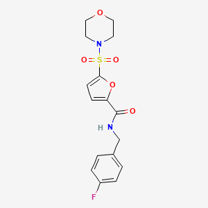 molecular formula C16H17FN2O5S B2517684 N-(4-fluorobenzyl)-5-(morpholinosulfonyl)furan-2-carboxamide CAS No. 1171228-05-9