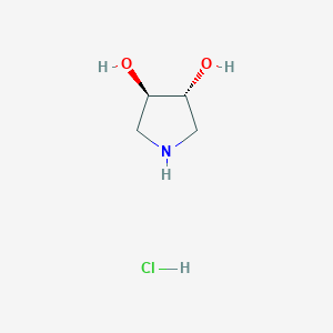 molecular formula C4H10ClNO2 B2517686 (3R,4R)-Pyrrolidine-3,4-diol hydrochloride CAS No. 1104000-68-1; 519188-72-8