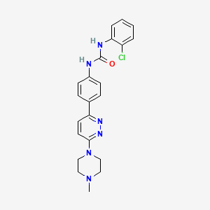 molecular formula C22H23ClN6O B2517688 1-(2-氯苯基)-3-(4-(6-(4-甲基哌嗪-1-基)嘧啶-3-基)苯基)脲 CAS No. 1049235-53-1