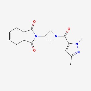 molecular formula C17H20N4O3 B2517697 2-(1-(1,3-dimethyl-1H-pyrazole-5-carbonyl)azetidin-3-yl)-3a,4,7,7a-tetrahydro-1H-isoindole-1,3(2H)-dione CAS No. 1903324-48-0