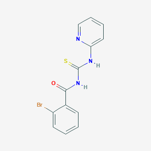 molecular formula C13H10BrN3OS B251770 2-bromo-N-(pyridin-2-ylcarbamothioyl)benzamide 