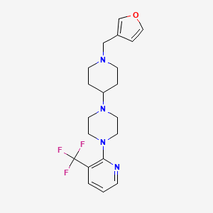 molecular formula C20H25F3N4O B2517703 1-(1-(呋喃-3-基甲基)哌啶-4-基)-4-(3-(三氟甲基)吡啶-2-基)哌嗪 CAS No. 2034480-22-1