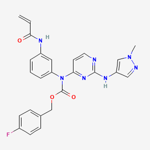 molecular formula C25H22FN7O3 B2517707 EGFR-HER2 Ex20Ins 抑制剂 1a CAS No. 2068806-31-3