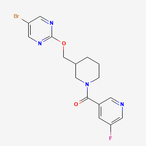 [3-[(5-Bromopyrimidin-2-yl)oxymethyl]piperidin-1-yl]-(5-fluoropyridin-3-yl)methanone