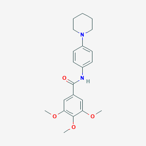 molecular formula C21H26N2O4 B251771 3,4,5-trimethoxy-N-(4-piperidin-1-ylphenyl)benzamide 
