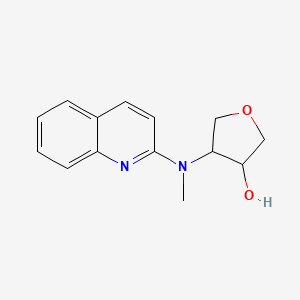 molecular formula C14H16N2O2 B2517711 4-[Methyl(quinolin-2-yl)amino]oxolan-3-ol CAS No. 2202001-64-5