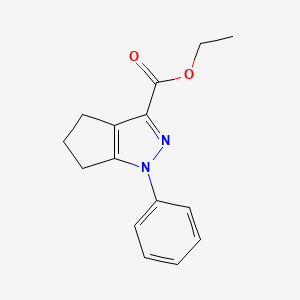 molecular formula C15H16N2O2 B2517716 ethyl 1-phenyl-1H,4H,5H,6H-cyclopenta[c]pyrazole-3-carboxylate CAS No. 97377-96-3