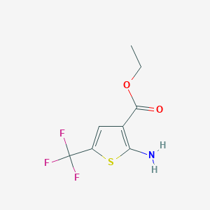 molecular formula C8H8F3NO2S B2517721 2-氨基-5-(三氟甲基)噻吩-3-羧酸乙酯 CAS No. 1481609-27-1