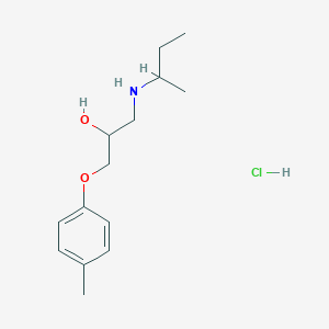 molecular formula C14H24ClNO2 B2517726 1-(Sec-butylamino)-3-(p-tolyloxy)propan-2-ol hydrochloride CAS No. 1215398-81-4