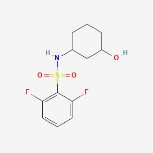 molecular formula C12H15F2NO3S B2517734 2,6-difluoro-N-(3-hydroxycyclohexyl)benzenesulfonamide CAS No. 1396783-17-7