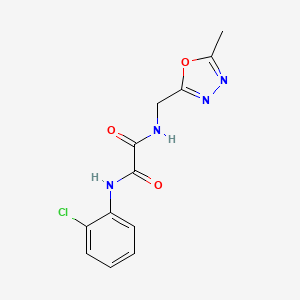 molecular formula C12H11ClN4O3 B2517738 N1-(2-chlorophenyl)-N2-((5-methyl-1,3,4-oxadiazol-2-yl)methyl)oxalamide CAS No. 1209091-15-5