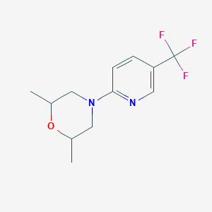 molecular formula C12H15F3N2O B2517740 2,6-Dimethyl-4-(5-(trifluoromethyl)pyridin-2-yl)morpholine CAS No. 380453-89-4