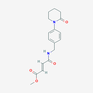 molecular formula C17H20N2O4 B2517742 Methyl (E)-4-oxo-4-[[4-(2-oxopiperidin-1-yl)phenyl]methylamino]but-2-enoate CAS No. 2411338-59-3