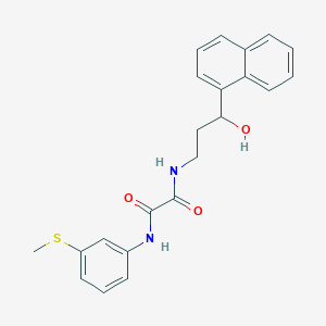 molecular formula C22H22N2O3S B2517744 N1-(3-hydroxy-3-(naphthalen-1-yl)propyl)-N2-(3-(methylthio)phenyl)oxalamide CAS No. 1421477-63-5