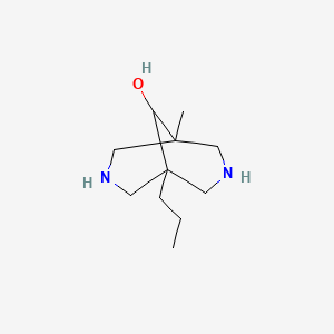 molecular formula C11H22N2O B2517749 1-甲基-5-丙基-3,7-二氮杂双环[3.3.1]壬-9-醇 CAS No. 917216-40-1