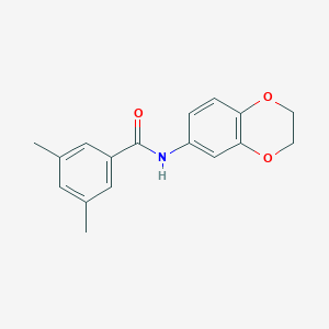 molecular formula C17H17NO3 B251775 N-(2,3-dihydro-1,4-benzodioxin-6-yl)-3,5-dimethylbenzamide 