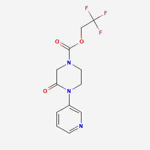 molecular formula C12H12F3N3O3 B2517754 3-氧代-4-(吡啶-3-基)哌嗪-1-羧酸2,2,2-三氟乙酯 CAS No. 2097861-16-8