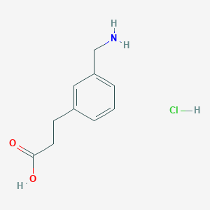 molecular formula C10H14ClNO2 B2517759 3-[3-(Aminomethyl)phenyl]propanoic acid hydrochloride CAS No. 42287-96-7