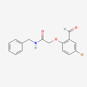 molecular formula C16H14BrNO3 B2517772 N-benzyl-2-(4-bromo-2-formylphenoxy)acetamide CAS No. 553672-64-3