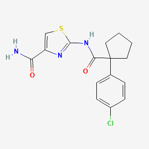 2-(1-(4-Chlorophenyl)cyclopentanecarboxamido)thiazole-4-carboxamide