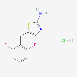molecular formula C10H9ClF2N2S B2517779 5-[(2,6-Difluorophenyl)methyl]-1,3-thiazol-2-amine hydrochloride CAS No. 1955553-92-0