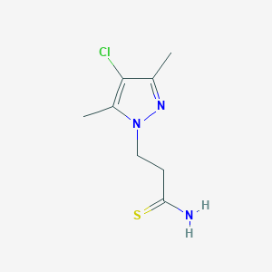 3-(4-chloro-3,5-dimethyl-1H-pyrazol-1-yl)propanethioamide