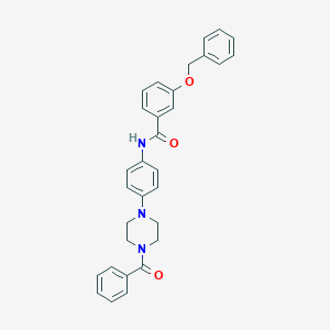 molecular formula C31H29N3O3 B251779 N-[4-(4-benzoyl-1-piperazinyl)phenyl]-3-(benzyloxy)benzamide 