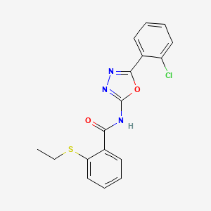 molecular formula C17H14ClN3O2S B2517791 N-(5-(2-氯苯基)-1,3,4-恶二唑-2-基)-2-(乙硫基)苯甲酰胺 CAS No. 898422-82-7