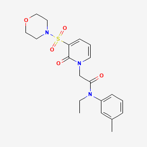 molecular formula C20H25N3O5S B2517794 N-乙基-N-(3-甲基苯基)-2-[3-(吗啉-4-基磺酰基)-2-氧代吡啶-1(2H)-基]乙酰胺 CAS No. 1251617-22-7