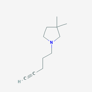 molecular formula C11H19N B2517804 3,3-Dimethyl-1-pent-4-ynylpyrrolidine CAS No. 1566203-31-3