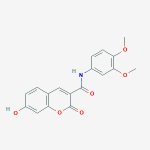 molecular formula C18H15NO6 B2517817 N-(3,4-dimethoxyphenyl)-7-hydroxy-2-oxo-2H-chromene-3-carboxamide CAS No. 317327-24-5