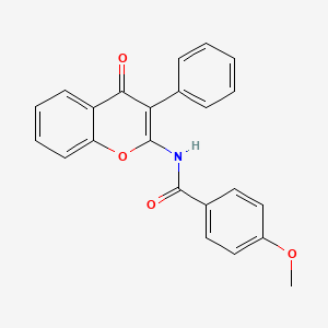 molecular formula C23H17NO4 B2517821 4-methoxy-N-(4-oxo-3-phenyl-4H-chromen-2-yl)benzamide CAS No. 883952-56-5