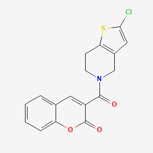 3-(2-chloro-4,5,6,7-tetrahydrothieno[3,2-c]pyridine-5-carbonyl)-2H-chromen-2-one
