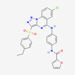 N-(4-((7-chloro-3-((4-ethylphenyl)sulfonyl)-[1,2,3]triazolo[1,5-a]quinazolin-5-yl)amino)phenyl)furan-2-carboxamide