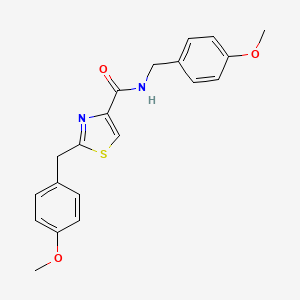 molecular formula C20H20N2O3S B2517828 N,2-bis(4-methoxybenzyl)-1,3-thiazole-4-carboxamide CAS No. 478030-42-1