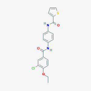 molecular formula C20H17ClN2O3S B251783 N-{4-[(3-chloro-4-ethoxybenzoyl)amino]phenyl}-2-thiophenecarboxamide 