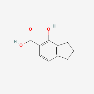 molecular formula C10H10O3 B2517830 4-hydroxy-2,3-dihydro-1H-indene-5-carboxylic acid CAS No. 153-90-2