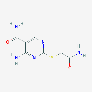 4-Amino-2-((2-amino-2-oxoethyl)thio)pyrimidine-5-carboxamide