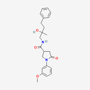 molecular formula C23H28N2O4 B2517847 N-(2-hydroxy-2-methyl-4-phenylbutyl)-1-(3-methoxyphenyl)-5-oxopyrrolidine-3-carboxamide CAS No. 1351620-64-8